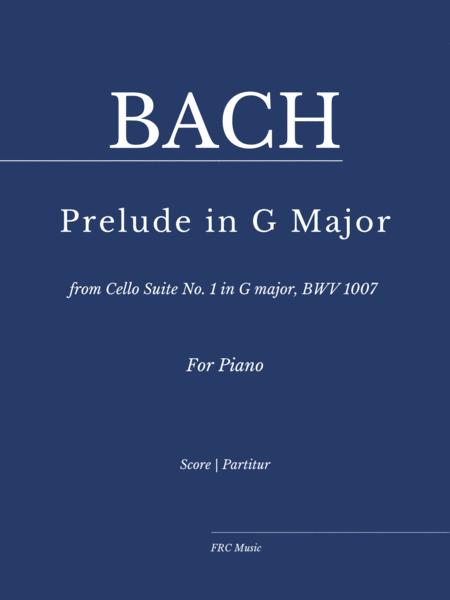 Prlude Suite N 1 In G Major Bwv 1007 For Piano Solo As Played By Vkingur Lafsson Sheet Music