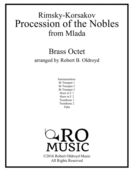 Procession Of The Nobles For Brass Octet Sheet Music