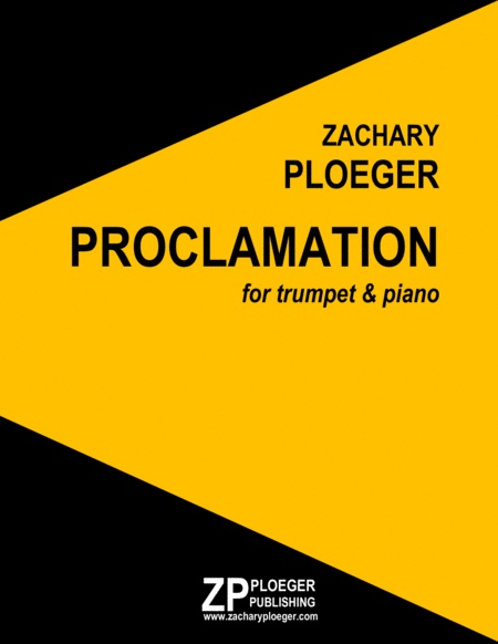 Proclamation For Trumpet And Piano Sheet Music