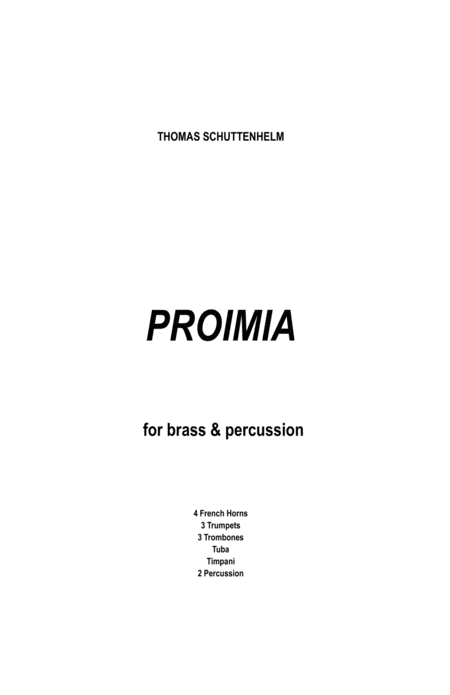 Free Sheet Music Proimia