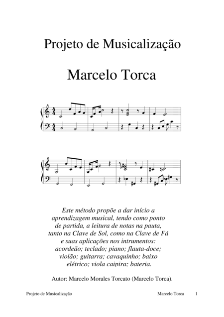 Free Sheet Music Projeto De Musicalizao Marcelo Torca