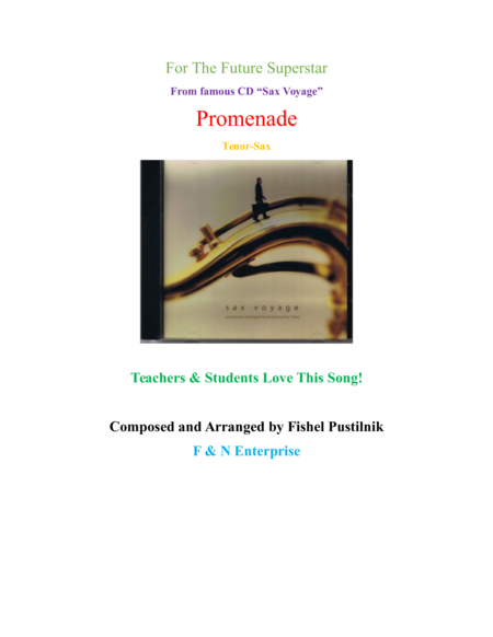 Free Sheet Music Promenade For Tenor Sax