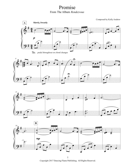 Free Sheet Music Promise