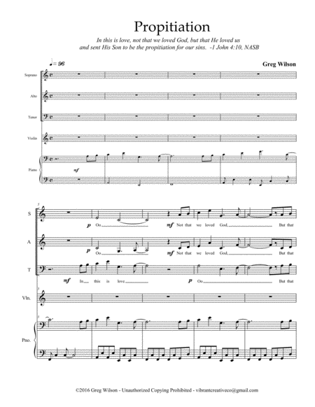 Propitiation Sheet Music