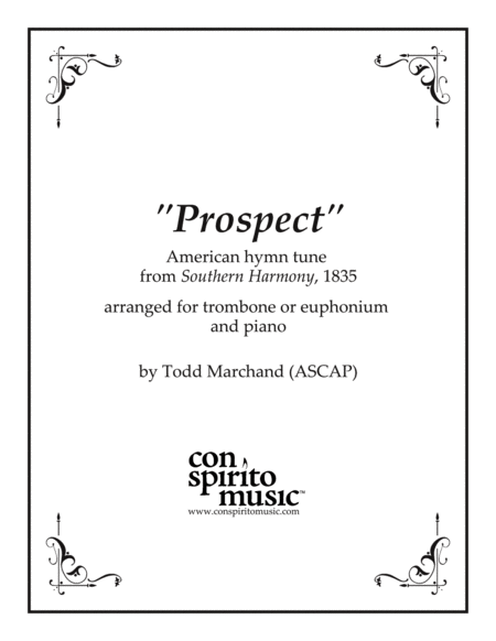 Free Sheet Music Prospect American Hymn Tune Trombone Or Euphonium Piano