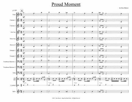 Proud Moment For Concert Band Grade 1 Sheet Music