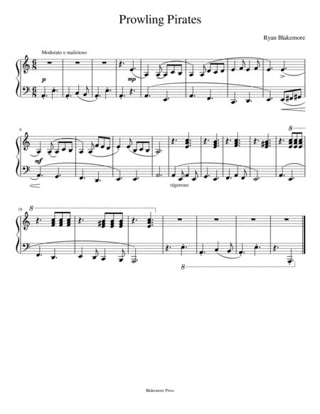 Free Sheet Music Prowling Pirates