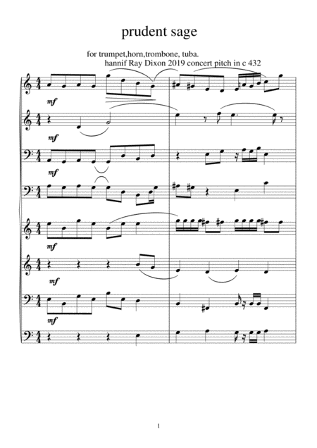 Prudent Sage Sheet Music