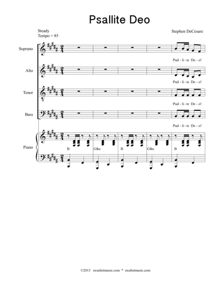 Psallite Deo Sheet Music