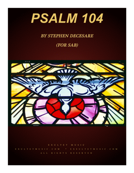 Free Sheet Music Psalm 104 For Sab