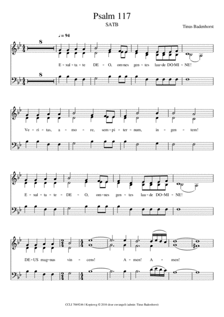 Psalm 117 Satb Sheet Music