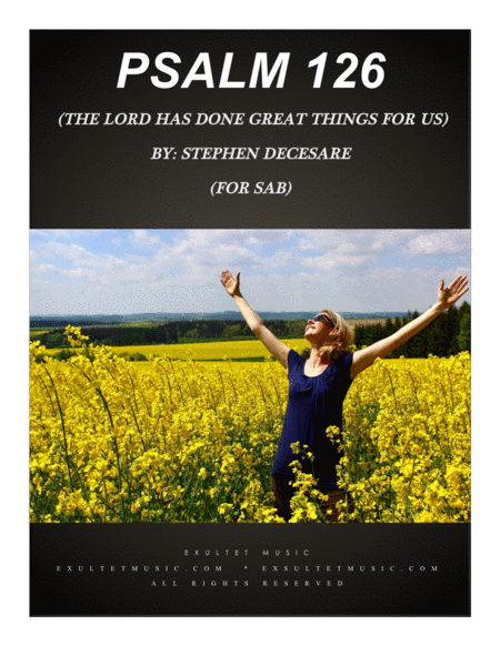 Free Sheet Music Psalm 126 For Sab