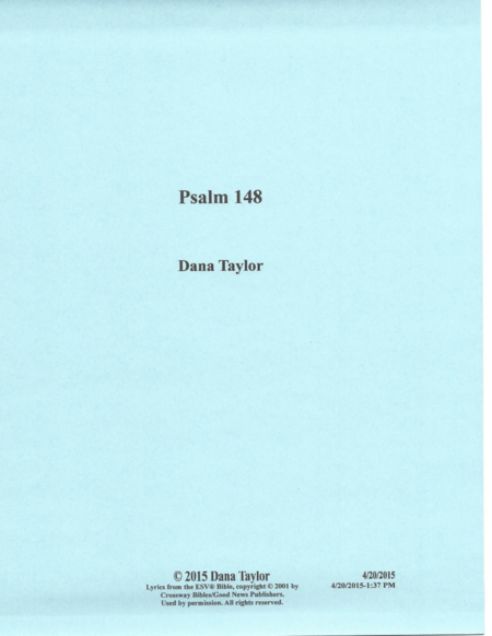 Free Sheet Music Psalm 148 Op 23