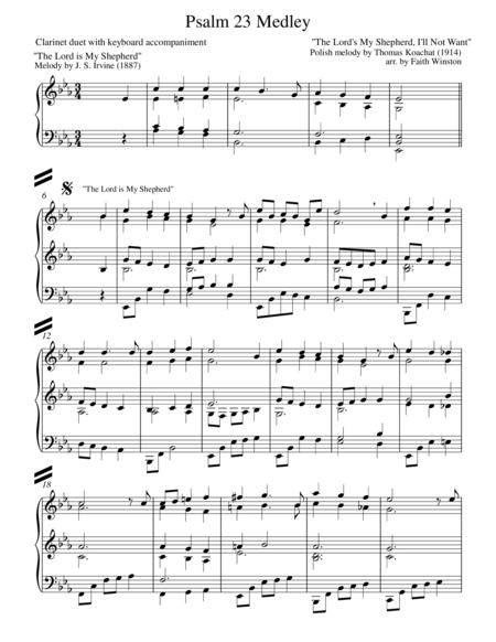 Psalm 23 Medley Sheet Music