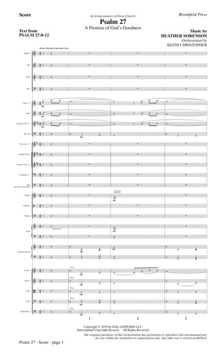 Psalm 27 Full Score Sheet Music