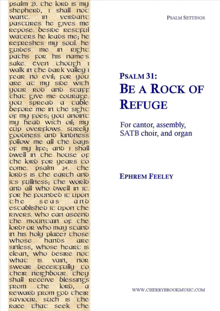 Psalm 31 Be A Rock Of Refuge Sheet Music