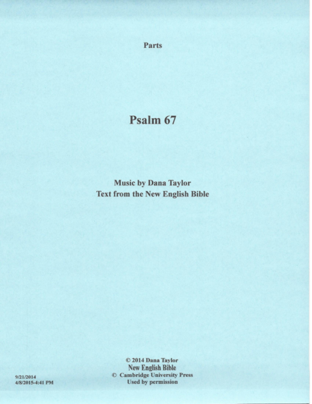 Free Sheet Music Psalm 67 Opus No 22 Parts