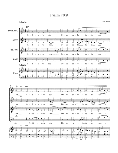 Psalm 78 9 2017 Choral Contest Entry Sheet Music