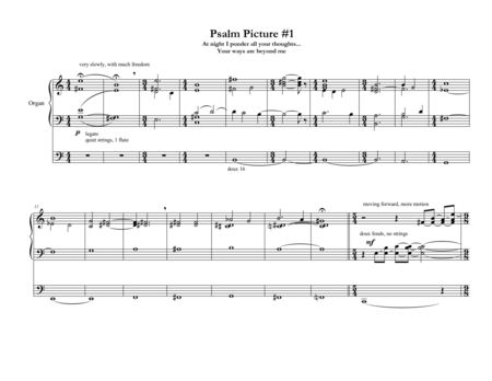 Psalm Picture 1 Set 1 For Solo Organ Sheet Music