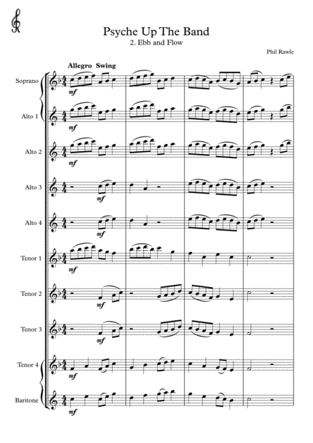 Psyche Up The Band Ebb And Flow Saxophone Choir Sheet Music