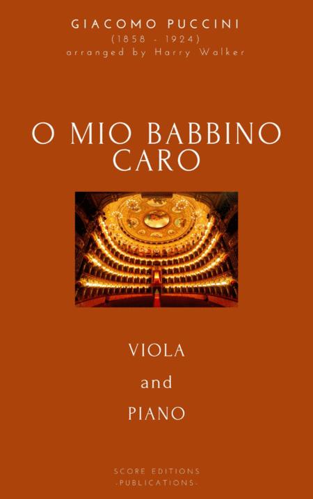 Puccini O Mio Babbino Caro For Viola And Piano Sheet Music