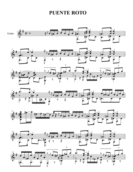 Puente Roto Sheet Music