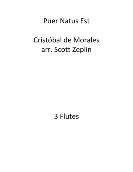 Puer Natus Est Sheet Music