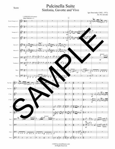 Free Sheet Music Pulcinella Suite For Double Brass Quintet