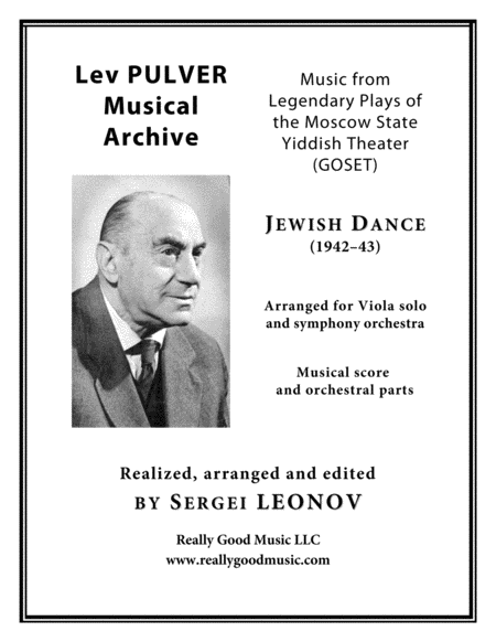 Pulver Lev Jewish Dance For Viola Solo And Symphony Orchestra Full Score Set Of Parts Sheet Music