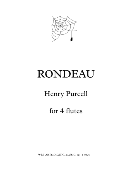 Free Sheet Music Purcell Rondeau Arranged For 4 Flutes 4025