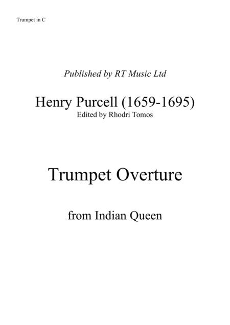 Purcell Trumpet Overture From Indian Queen Solo Parts Sheet Music