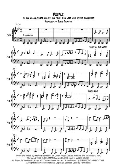 Purple Sheet Music