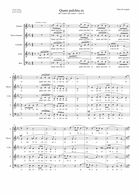 Quam Pulchra Es Sheet Music