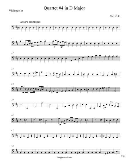 Free Sheet Music Quartet 4 In D Major