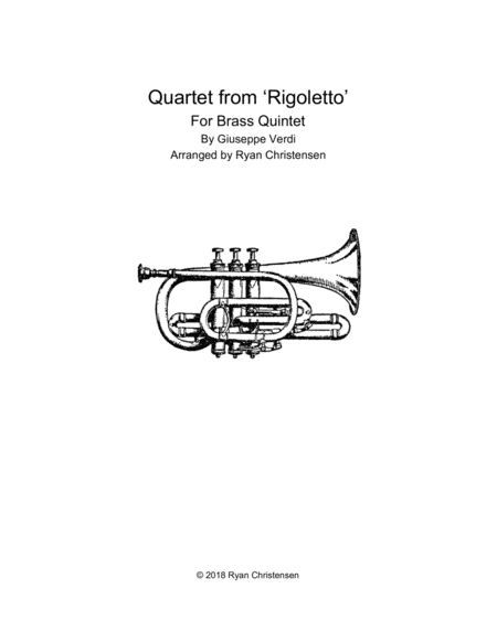 Quartet From Rigoletto Brass Quintet Sheet Music