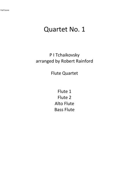 Quartet No 1 Sheet Music