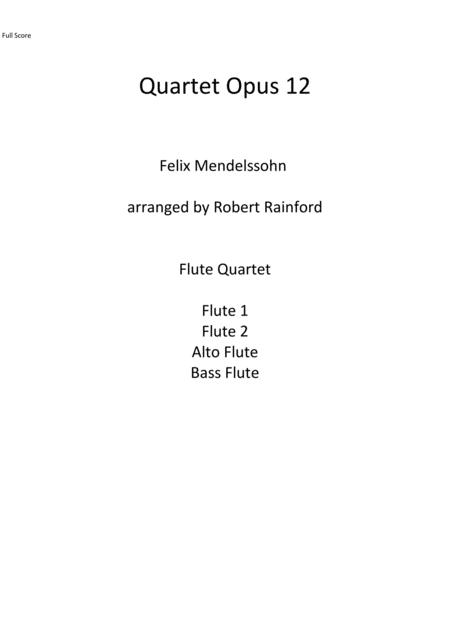 Free Sheet Music Quartet Op 12