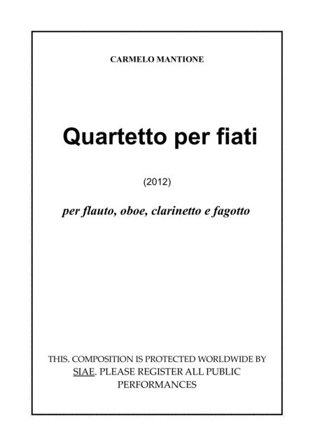 Quartetto Per Fiati Wind Quartet Sheet Music