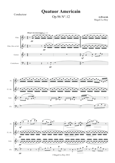 Free Sheet Music Quatuor Amricain 1st Mvt