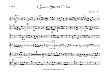 Free Sheet Music Queen Street Polka