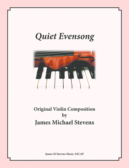 Free Sheet Music Quiet Evensong Violin Piano