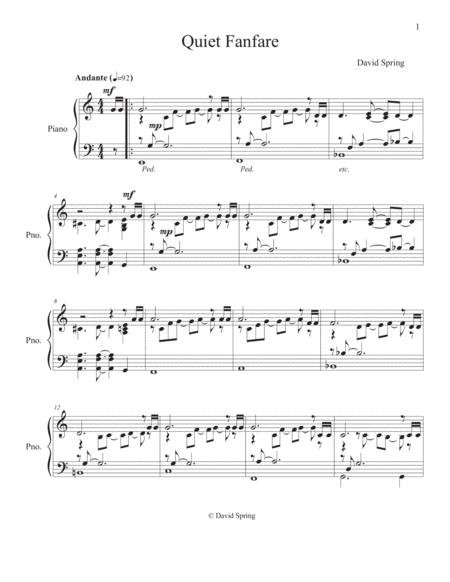 Free Sheet Music Quiet Fanfare