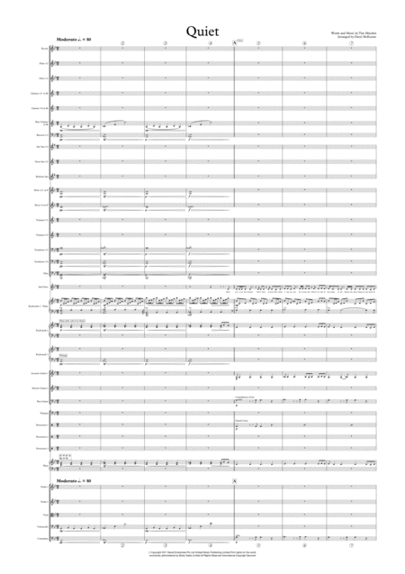 Free Sheet Music Quiet From Matilda Voice And Pops Orchestra Gm