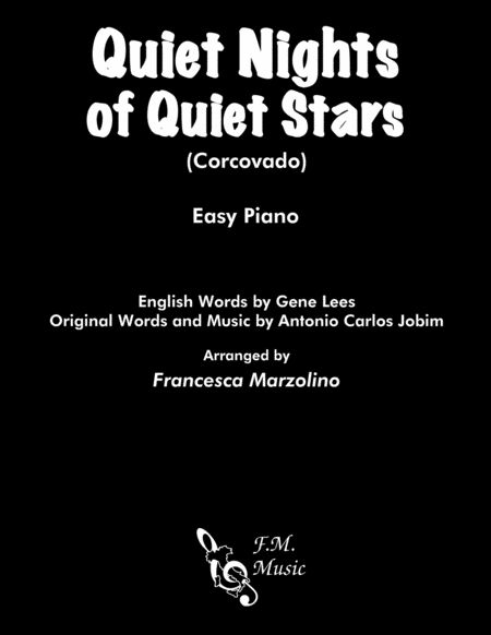 Quiet Nights Of Quiet Stars Corcovado Easy Piano Sheet Music