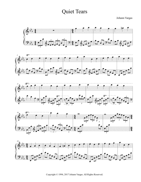 Quiet Tears Sheet Music