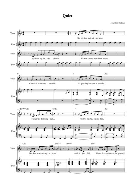 Free Sheet Music Quiet