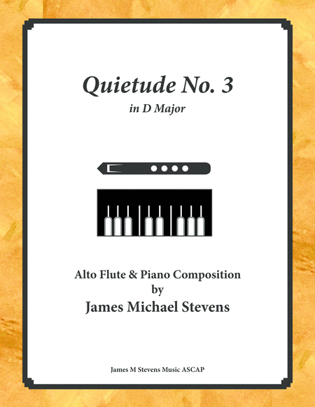 Quietude No 3 Alto Flute Piano Sheet Music