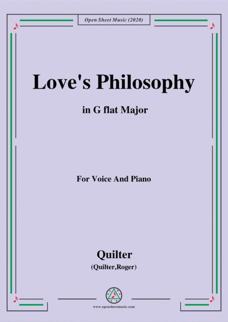 Free Sheet Music Quilter Love Philosophy In G Flat Major For Voice And Piano