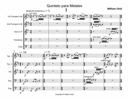 Quinteto Para Metales Sheet Music