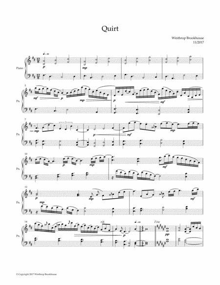 Free Sheet Music Quirt